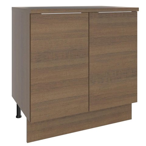 Balcão Madesa Stella 80 cm 2 Portas Rustic