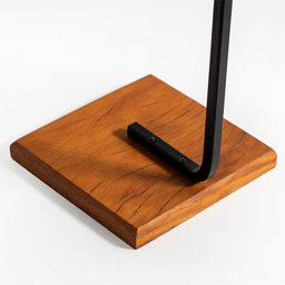 Kit Lixeira Alumínio Banheiro Cozinha com Papeleira Base Madeira Preto Fosco D01 Clique Chique 5798. - 4