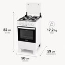 Ver imagem 3 de Fogão a Gás Delicato 4 Bocas com Forno 52 Litros Mesa em Aço Inox e Tampa de Vidro Clarice