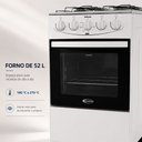 Ver imagem 5 de Fogão a Gás Delicato 4 Bocas com Forno 52 Litros Mesa em Aço Inox e Tampa de Vidro Clarice