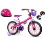 Kit Bicicleta Infantil Aro 16 Top Girls + Capacete + Sinalizador Led - 1