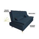 Ver imagem 3 de Sofá Cama 3 Lugares 197cm Soho Suede Azul Herrero Decor