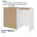 Ver imagem 4 de Armário Copa com Nicho para Frigobar Lado Direito 1,40 m X 0,60 m Multiuso com 2 Portas e
