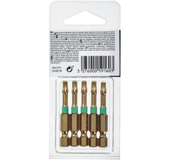 Bits de Torção Torx T20 50mm 5 Peças Dexter Pro - 2