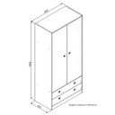 Ver imagem 4 de Guarda-Roupas Solteiro Infantil/Juvenil 2 Portas E 2 Gavetas Amore Meu Fofinho