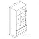 Ver imagem 6 de Guarda-Roupas Solteiro Infantil/Juvenil 2 Portas E 2 Gavetas Amore Meu Fofinho