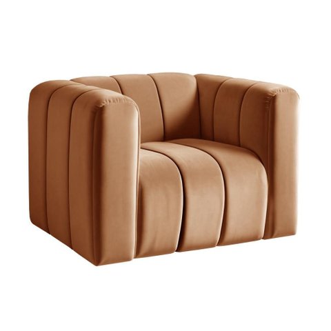 Poltrona Mona Cor Veludo Terracota