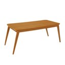 Ver imagem 1 de Mesa de Jantar Copper 180cm Madeira Tampo Canto Copo Moderna Mobília