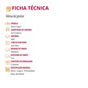 Ver imagem 4 de Mesa de Jantar Copper 180cm Madeira Tampo Canto Copo Moderna Mobília