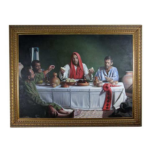 Quadro Decorativo Arte de Parede Ceia em Emaús para Quarto Sala Escritório  - 167x220cm