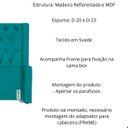 Ver imagem 3 de Kit Cabeceira e Calçadeira Baú Emma Suede Casal 140 Cm