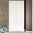 Ver imagem 1 de Armário Multiuso Área de Serviço 2 Portas 1 Gaveta com Suporte para Vassouras Branco - Panorama Móve