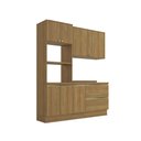 Ver imagem 2 de Armário de Cozinha Compacta Torre Quente 100% Mdf 190cm Nogueira Celeste Kappesberg