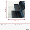 Ver imagem 5 de Jogo 2 Peças Caixa Decorativa de Chenile Azul 9.9x20.0x30.0cm Organizadora Sala