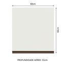 Ver imagem 3 de Armário de Cozinha Aéreo 60 cm 1 Porta Branco Reims Madesa