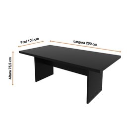 Mesa de Reunião Me4119 Tecnomobili Preto - 3