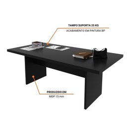 Mesa de Reunião Me4119 Tecnomobili Preto - 5