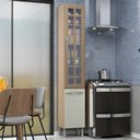 Ver imagem 1 de Paneleiro Simples Modulado com Vidro Fidelitá Paris 35cm 2 Portas