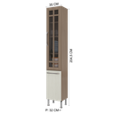 Ver imagem 3 de Paneleiro Simples Modulado com Vidro Fidelitá Paris 35cm 2 Portas