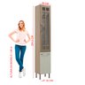 Paneleiro Simples Modulado com Vidro Fidelitá Paris 35cm 2 Portas - 4