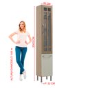 Ver imagem 4 de Paneleiro Simples Modulado com Vidro Fidelitá Paris 35cm 2 Portas