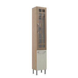 Paneleiro Simples Modulado com Vidro Fidelitá Paris 35cm 2 Portas - 3