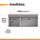 Ver imagem 3 de Armário Aéreo Multiuso para Lavanderia 3 Portas Madrid Maxel