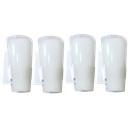 Ver imagem 1 de Kit 4 Arandela Paulistinha de Parede com Vidro Pintado:fosco Borda/branco