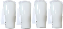 Ver imagem 1 de Kit 4 Arandela Paulistinha de Parede com Vidro Pintado:fosco Borda/branco