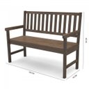 Ver imagem 2 de Conjunto Bancos de Jardim 2 Lugares e 1 Lugar Rústico com Encosto Envelhecido Móve