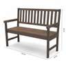 Conjunto Bancos de Jardim 2 Lugares e 1 Lugar Rústico com Encosto Envelhecido Móve - 2