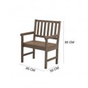 Ver imagem 3 de Conjunto Bancos de Jardim 2 Lugares e 1 Lugar Rústico com Encosto Envelhecido Móve