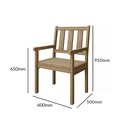 Ver imagem 4 de Conjunto Bancos de Jardim 2 Lugares e 1 Lugar Rústico com Encosto Envelhecido Móve