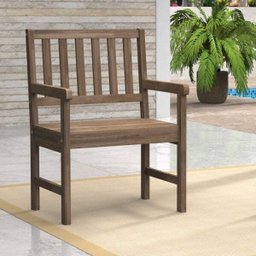 Conjunto Bancos de Jardim 2 Lugares e 1 Lugar Rústico com Encosto Envelhecido Móve - 7