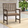Conjunto Bancos de Jardim 2 Lugares e 1 Lugar Rústico com Encosto Envelhecido Móve - 7