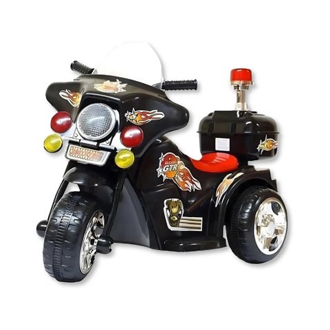 Moto Eletrica com Luz e Som 6v Preto - Shiny Toys