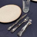 Ver imagem 2 de 50 Garfos Jumbo Churrasco Aço Inox 20cm Prateado Nobre Mesa Churrascaria Restaurante