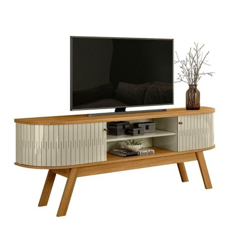 Rack Bancada Fidji para TV 75" 183cm MDP Amadeirado Cumaru Opala Casah