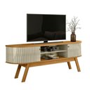 Ver imagem 1 de Rack Bancada Fidji para TV 75" 183cm MDP Amadeirado Cumaru Opala Casah