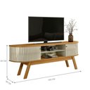 Ver imagem 2 de Rack Bancada Fidji para TV 75" 183cm MDP Amadeirado Cumaru Opala Casah