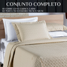 Cobreleito Queen Size Camesa Casa Blanca 200 Fios 100%algodao Toque Extra Macio Madri:caqui - 6
