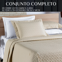 Ver imagem 6 de Cobreleito Queen Size Camesa Casa Blanca 200 Fios 100%algodao Toque Extra Macio Madri:caqui