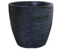 Ver imagem 1 de Vaso Planta 40x40 Oval Moderno Polietileno - PRETO 002