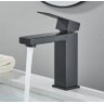 Torneira Monocomando para Pia Cuba Lavatório Banheiro Lavabo Bica Baixa Black Matte Preto Fosco Luxo - 2