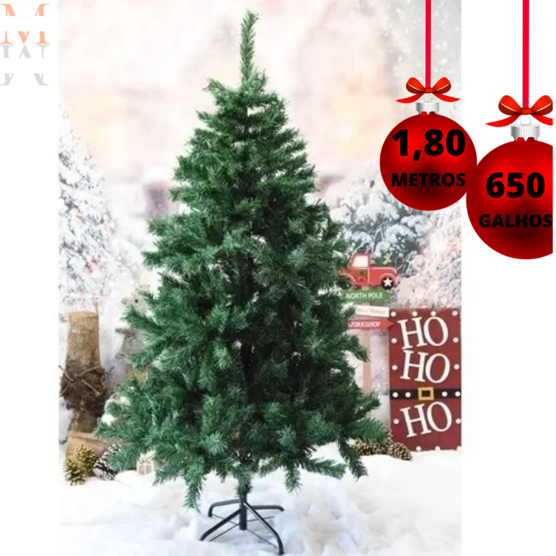 Arvore De Natal Pinheiro 180cm Luxo Natalina 650 Galhos MadeiraMadeira