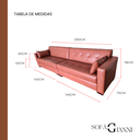 Ver imagem 4 de Sofá Gianni | Pé Cantoneira & Tecido Corano | 4 Lugares | 290cm Cores