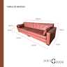 Sofá Gianni | Pé Cantoneira & Tecido Corano | 4 Lugares | 290cm Cores - 4