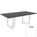Ver imagem 1 de Mesa de Reunião Retangular 200 x 90 cm Pé Tub PE25 em MDP Cor Branca Base Branca