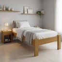 Ver imagem 1 de Cama Turca Solteiro em Madeira Maciça com Estrutura Reforçada