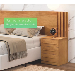 Cabeceira Extensiva Casal Queen Ripada Valência Benetil Móveis - Cinamomo - 5